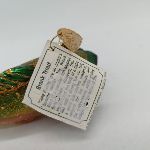 Old World Christmas Glass Ornament Rainbow Trout Multi-colored - Picture 9 of 9